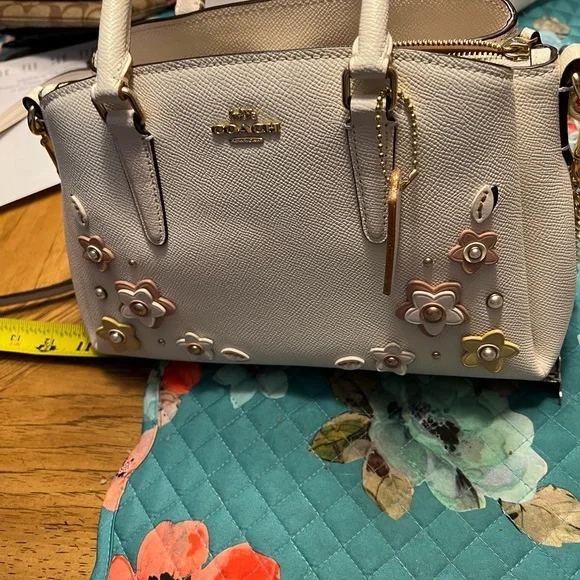 New coach purse with embellished flowers! Like new! - Picture 3 of 6